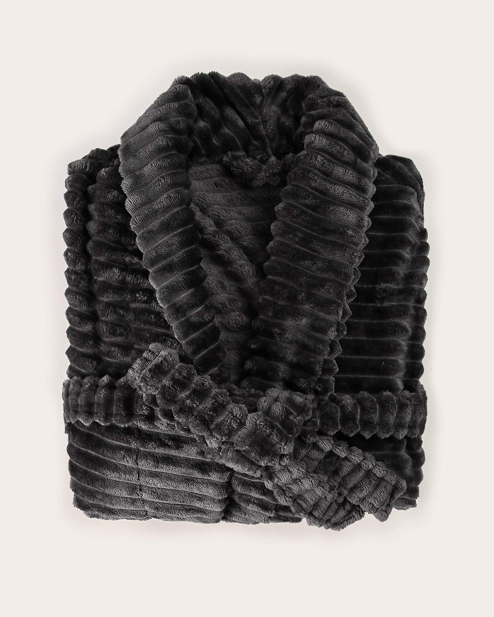 Roupão masculino flannel canelado - Cinza | Casa Riachuelo