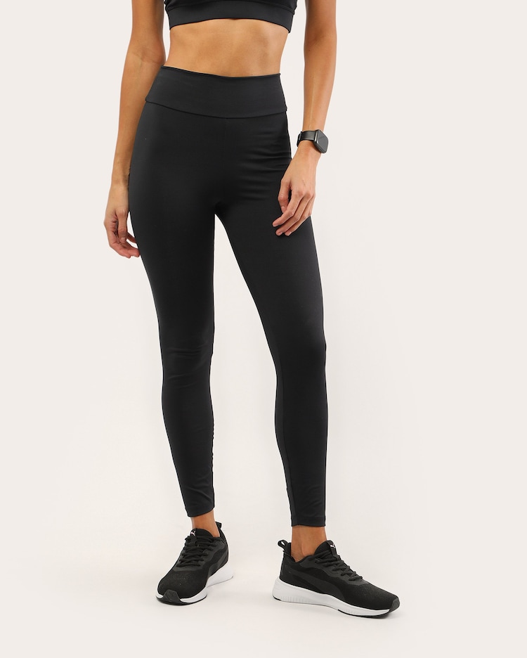 Legging esportiva feminina em poliamida UV50+ - Preta | Body Work – Preto – Body Work - Imagem 3
