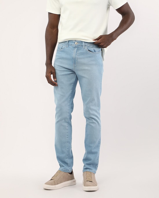 Calça jeans masculina slim - denim claro | Pool Jeans