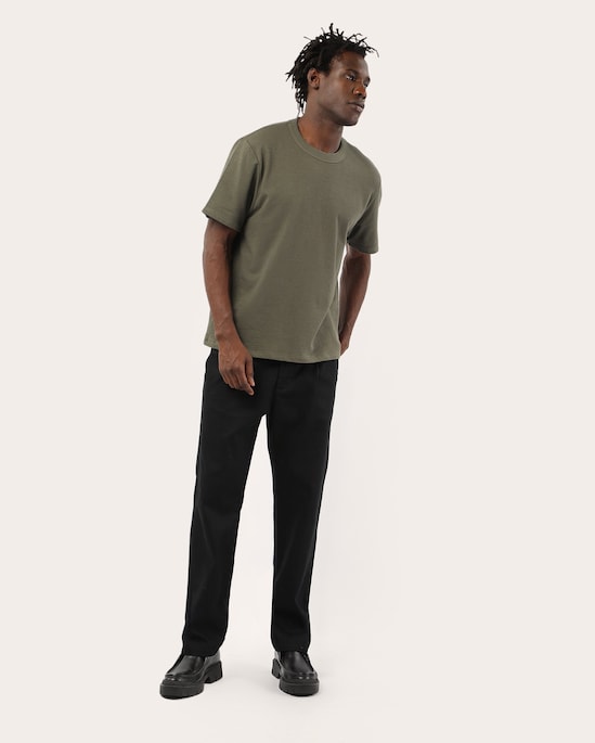 Camiseta masculina comfort texturizada - Verde Escuro