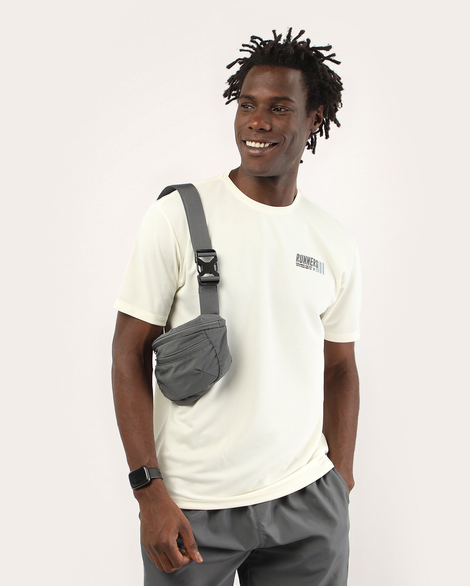 Camiseta masculina de treino runners - off-white | Body Work