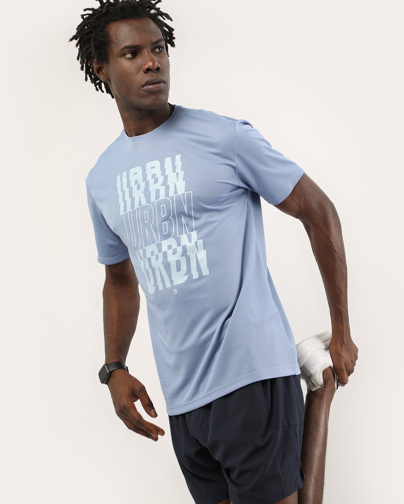 Camiseta masculina de treino regular urbn - azul | Body Work