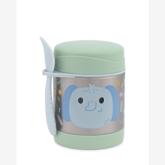 Pote térmico infantil com talher elefante 325ml - verde | Skip Hop