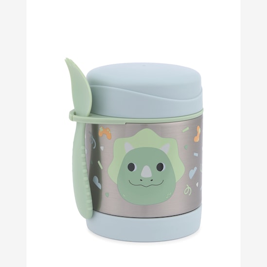 Pote térmico infantil com talher dino 325ml - azul | Skip Hop
