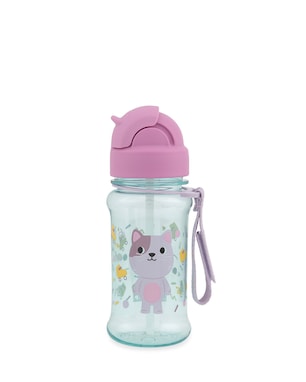 Garrafa infantil bico retrátil gatinha 355ml - rosa | Skip Hop