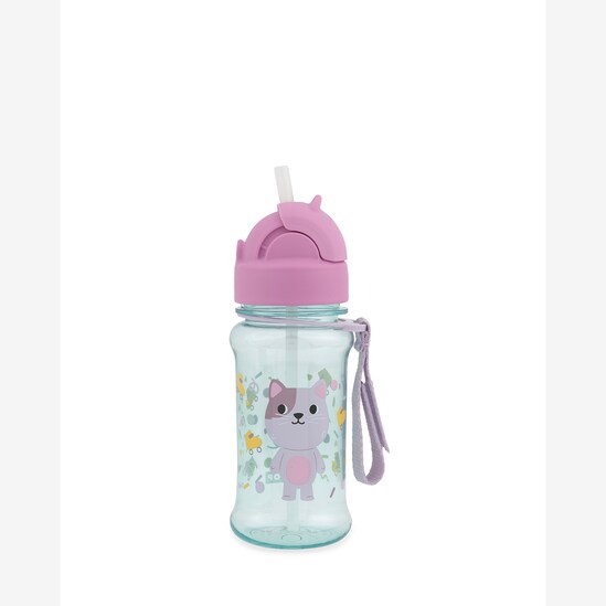 Garrafa infantil bico retrátil gatinha 355ml - rosa | Skip Hop