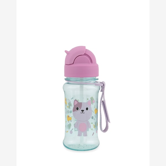 Garrafa infantil bico retrátil gatinha 355ml - rosa | Skip Hop