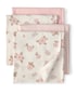 Kit cueiro bebê 4 peças floral e listras - Multicor | Carter's