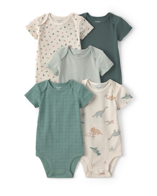 Kit body bebê 5 peças estampado - Multicor | Carter's