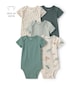 Kit body bebê 5 peças estampado - Multicor | Carter's