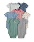 Kit body bebê 7 peças estampado - Multicor | Carter's