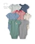 Kit body bebê 7 peças estampado - Multicor | Carter's