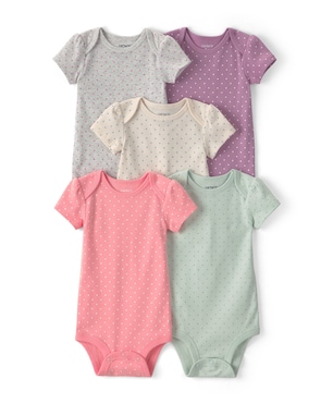 Kit body bebê 5 peças poás - Multicor | Carter's