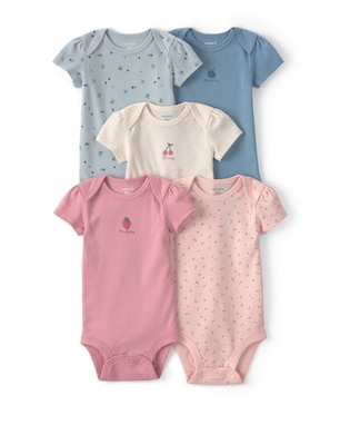 Kit body bebê 5 peças estampado - Multicor | Carter's