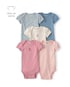 Kit body Carter's bebê menina em algodão floral 5 peças - Multicor