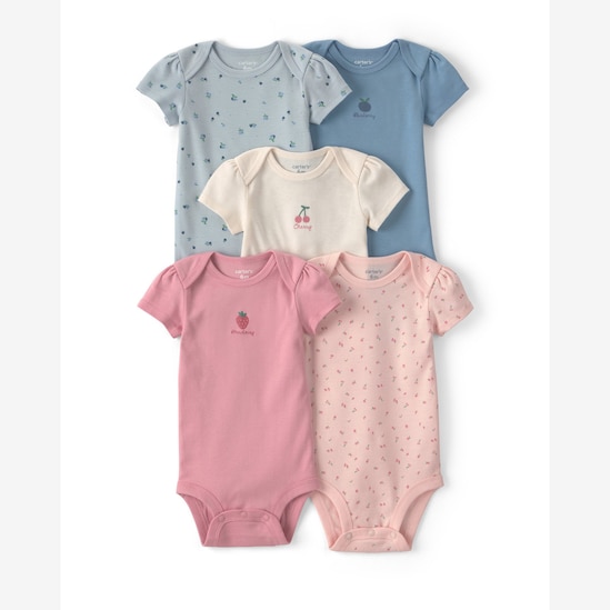 Kit body bebê 5 peças estampado - Multicor | Carter's
