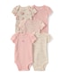 Kit body bebê 5 peças canelado e floral - Multicor | Carter's