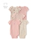 Kit body Carter's bebê menina em algodão floral 5 peças - Multicor