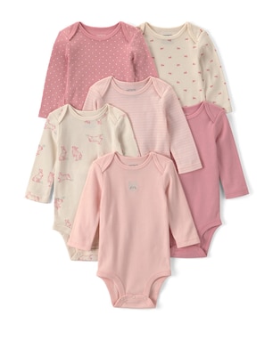 Kit body bebê 6 peças poá - Multicor | Carter's