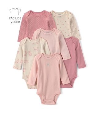 Kit body bebê 6 peças poá - Multicor | Carter's