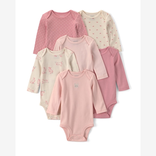 Kit body bebê 6 peças poá - Multicor | Carter's
