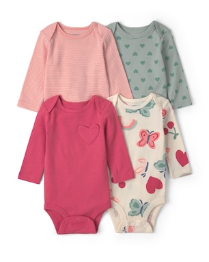 Kit body bebê 4 peças estampado - Multicor | Carter's
