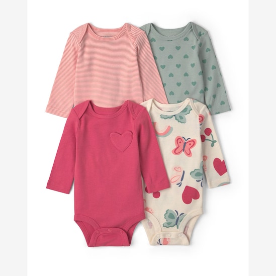 Kit body bebê 4 peças estampado - Multicor | Carter's