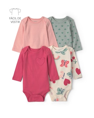 Kit body bebê 4 peças estampado - Multicor | Carter's