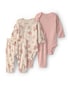 Conjunto longo bebê 4 peças canelado e floral - Multicor | Carter's