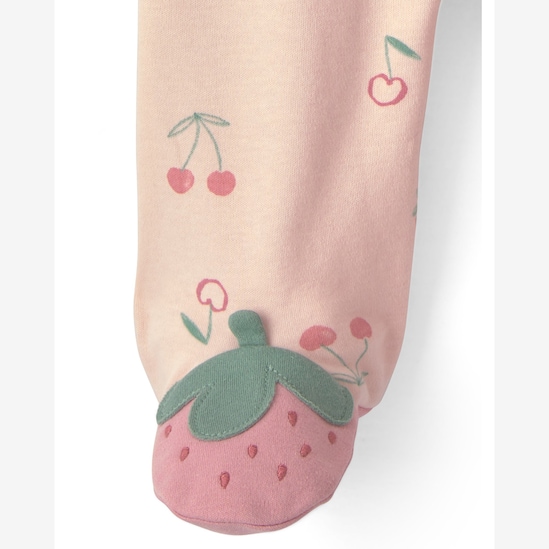 Macacão bebê com pezinho estampado - Rosa | Carter's