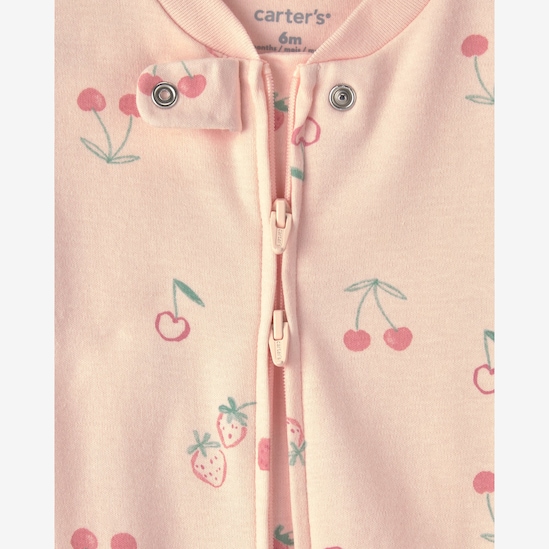 Macacão bebê com pezinho estampado - Rosa | Carter's