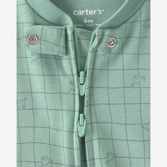 Macacão bebê com pezinho estampado - Verde | Carter's