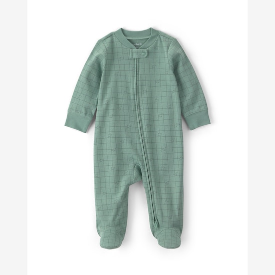 Macacão bebê com pezinho estampado - Verde | Carter's