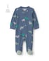 Macacão bebê com pezinho estampado - Azul | Carter's