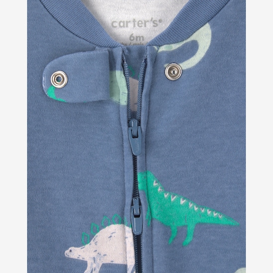 Macacão bebê com pezinho estampado - Azul | Carter's