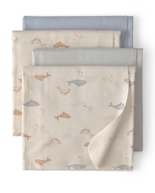 Kit cueiro bebê 4 peças estampado - Multicor | Carter's