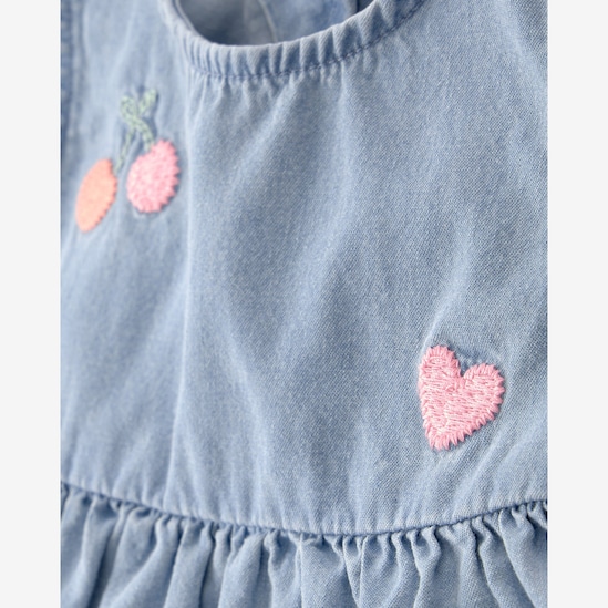 Conjunto curto bebê 3 peças com babados - Multicor | Carter's