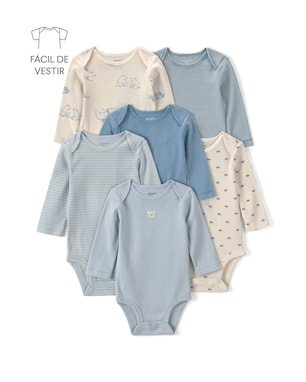 Kit body bebê 6 peças listrado - Multicor | Carter's