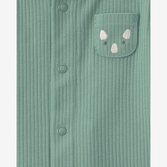 Conjunto longo bebê 3 peças estampado - Verde | Carter's