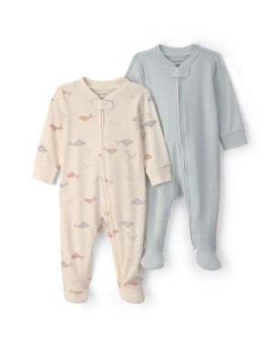 Kit macacão bebê 2 peças estampado - Multicor | Carter's