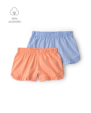 Kit short bebê 2 peças com babados - Multicor | Carter's