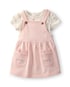 Salopete bebê com body estampada - Rosa | Carter's