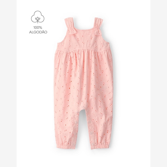 Jardineira bebê laise floral - Rosa | Carter's