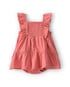 Vestido bebê com babados em viscolinho - Rosa | Carter's