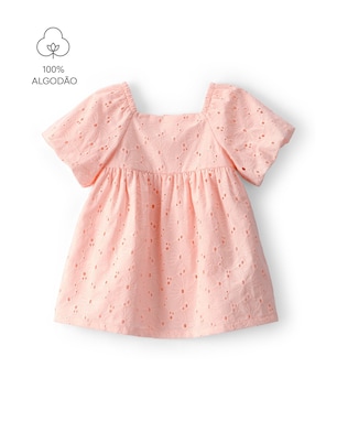 Vestido bebê laise floral - Rosa | Carter's