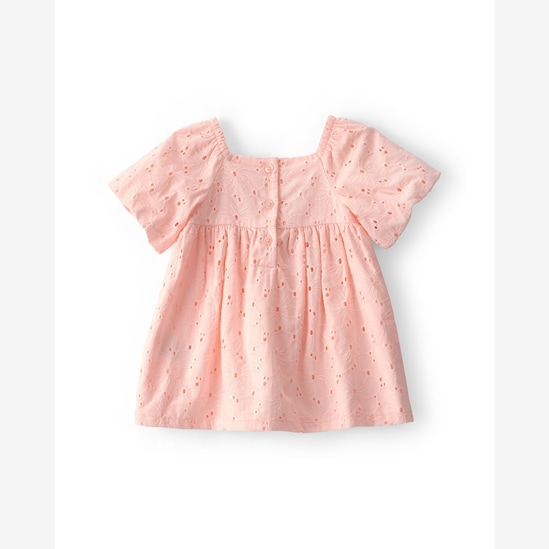 Vestido bebê laise floral - Rosa | Carter's