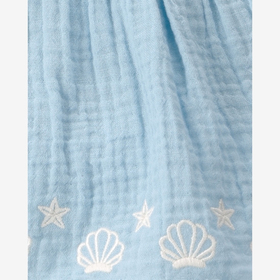 Banho de sol bebê texturizado bordado - Azul | Carter's