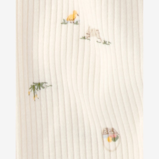 Conjunto longo bebê 2 peças bordado - Off-white | Carter's