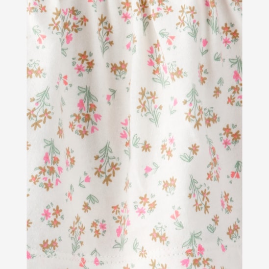 Conjunto curto bebê 2 peças com tiara floral - Multicor | Carter's