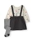 Salopete bebê com camiseta Halloween e meia-calça - Multicor | Carter's